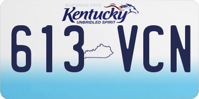KY license plate 613VCN