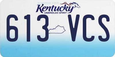 KY license plate 613VCS