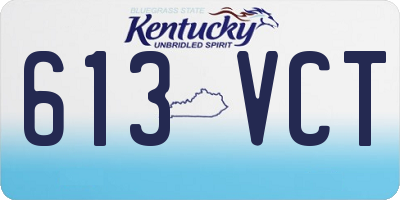 KY license plate 613VCT