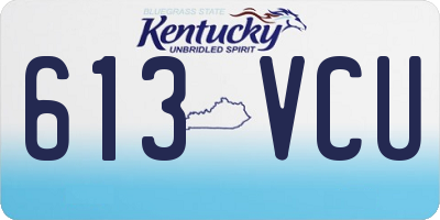 KY license plate 613VCU