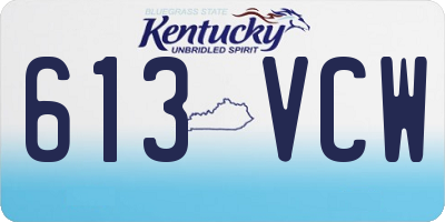 KY license plate 613VCW