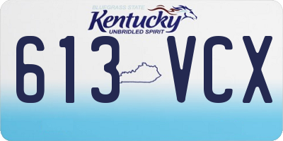 KY license plate 613VCX