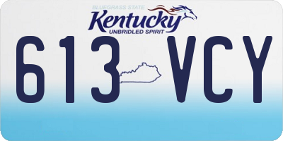 KY license plate 613VCY