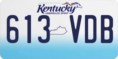 KY license plate 613VDB