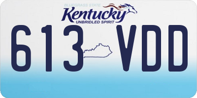 KY license plate 613VDD