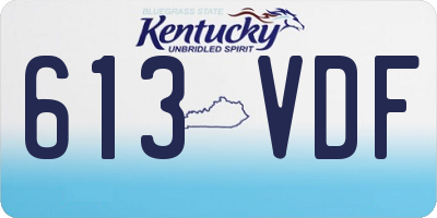 KY license plate 613VDF