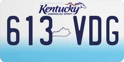 KY license plate 613VDG