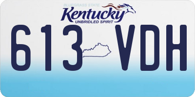 KY license plate 613VDH