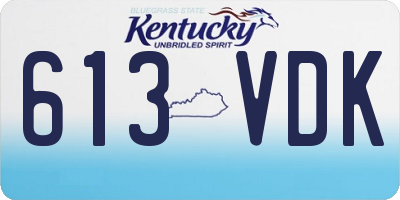 KY license plate 613VDK