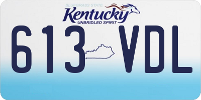 KY license plate 613VDL