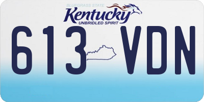 KY license plate 613VDN