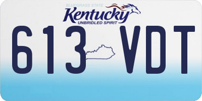 KY license plate 613VDT