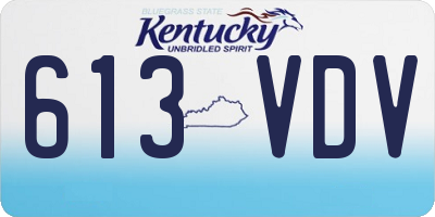 KY license plate 613VDV