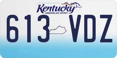 KY license plate 613VDZ