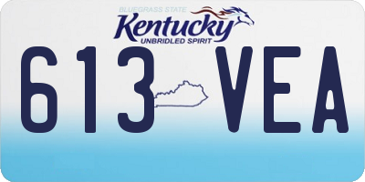 KY license plate 613VEA