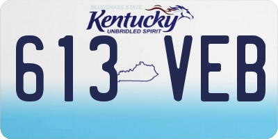 KY license plate 613VEB