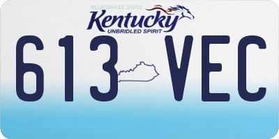 KY license plate 613VEC