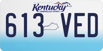 KY license plate 613VED