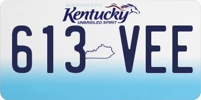 KY license plate 613VEE
