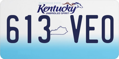 KY license plate 613VEO