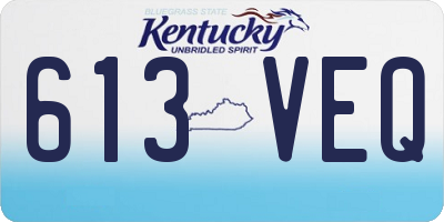KY license plate 613VEQ