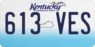 KY license plate 613VES