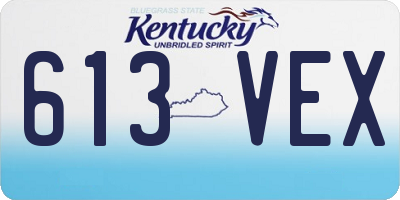 KY license plate 613VEX