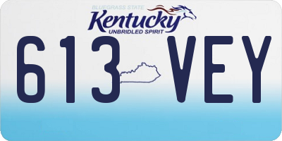 KY license plate 613VEY
