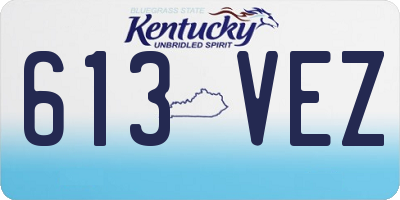 KY license plate 613VEZ