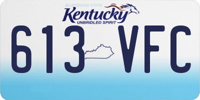 KY license plate 613VFC