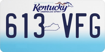 KY license plate 613VFG