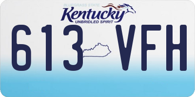 KY license plate 613VFH