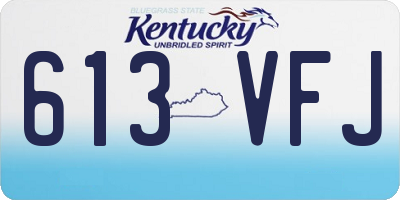KY license plate 613VFJ