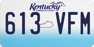 KY license plate 613VFM