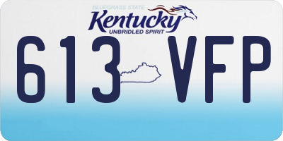 KY license plate 613VFP