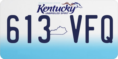 KY license plate 613VFQ