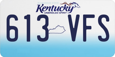 KY license plate 613VFS