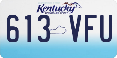 KY license plate 613VFU
