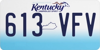 KY license plate 613VFV