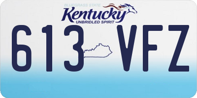 KY license plate 613VFZ
