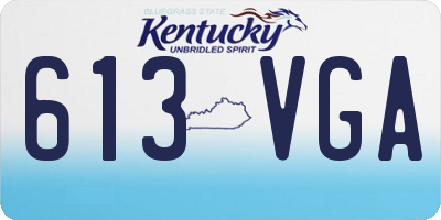 KY license plate 613VGA