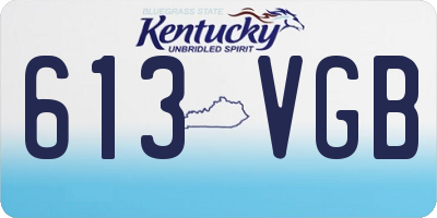 KY license plate 613VGB