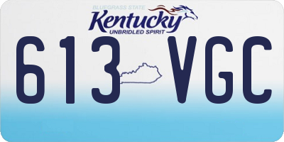 KY license plate 613VGC