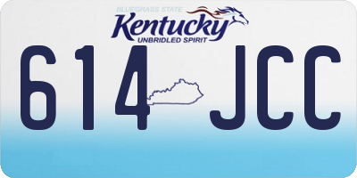 KY license plate 614JCC