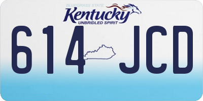 KY license plate 614JCD