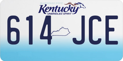 KY license plate 614JCE