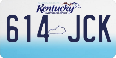 KY license plate 614JCK