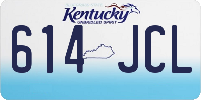 KY license plate 614JCL