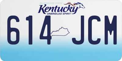 KY license plate 614JCM