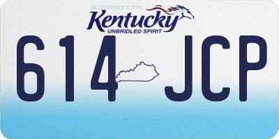 KY license plate 614JCP